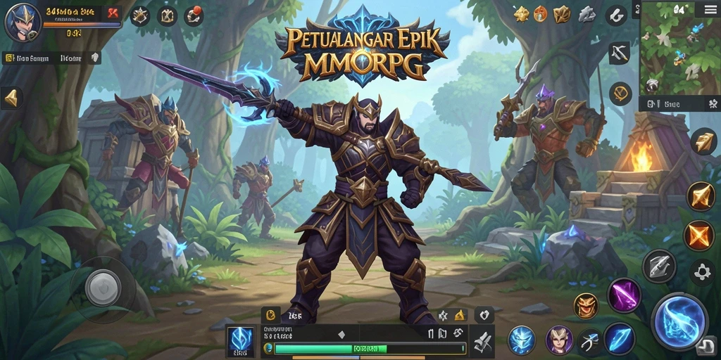 Tampilan gameplay <strong>34R</strong> yang menakjubkan dalam dunia MMORPG.