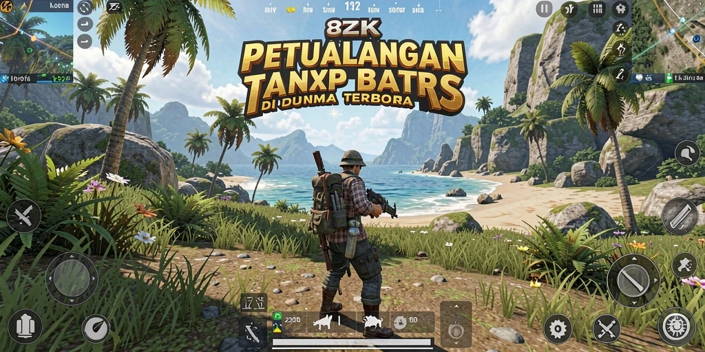 Tangkapan layar dari gameplay <strong>8ZK</strong> menunjukkan petualangan seru di dunia terbuka.