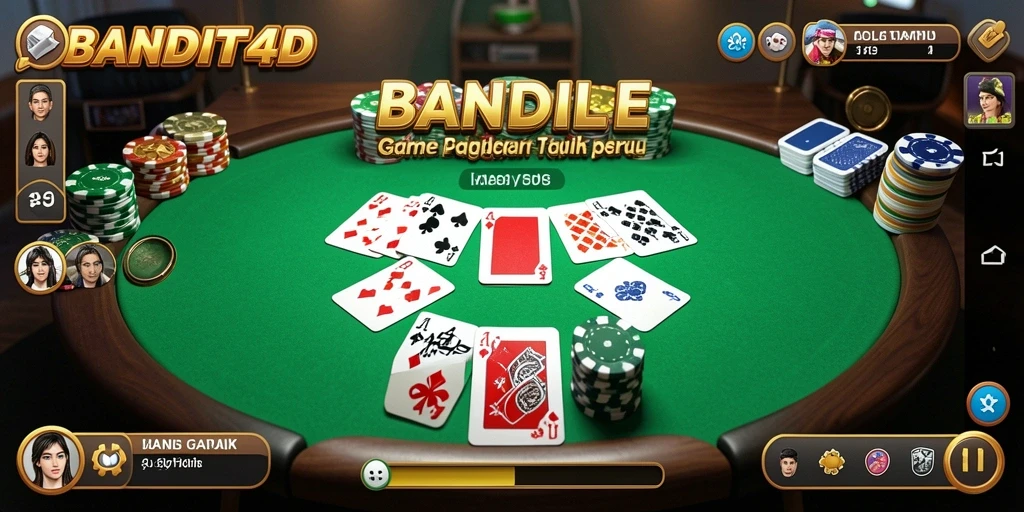 Tampilan permainan Gaple yang seru dan interaktif di BANDIT4D.