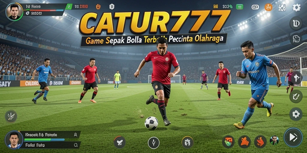 Gameplay intens sepak bola yang menyenangkan di CATUR777.