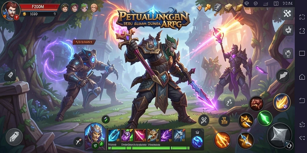 Gameplay seru F200M dengan karakter dan aksi mendebarkan.