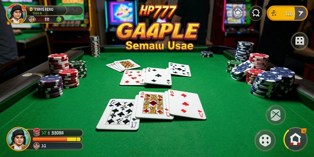 Tangkapan layar dari gameplay seru Gaple di HP777.