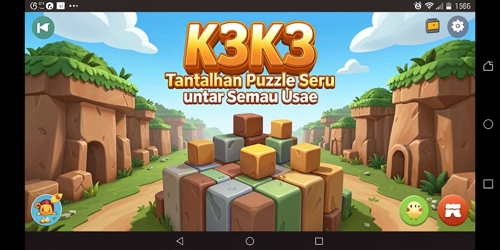 Tampilan gameplay K3K3 yang menantang dan menarik perhatian.