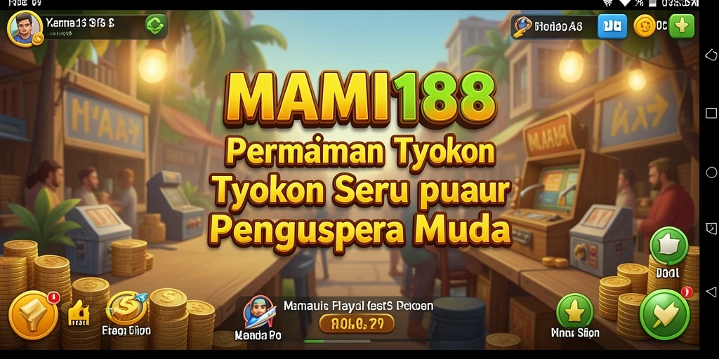 Tampilan gameplay MAMI188 yang menampilkan keseruan membangun bisnis Tycoon.