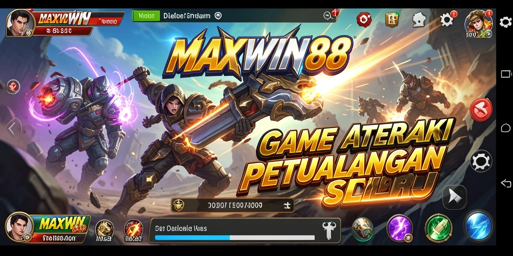 Tampilan aksi mendebarkan dalam gameplay MAXWIN88 yang seru.