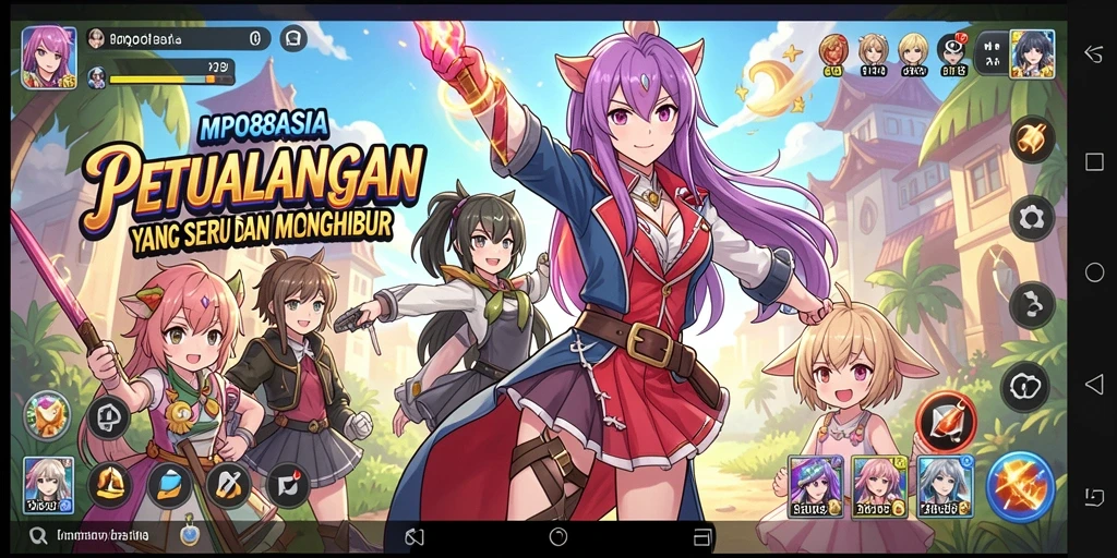 Screenshot MPO88ASIA menampilkan pertarungan seru karakter Anime.