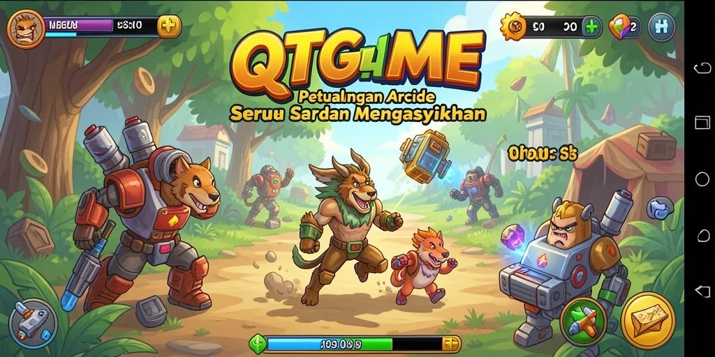 Tampilan gameplay seru dan menarik dalam QTGAME.