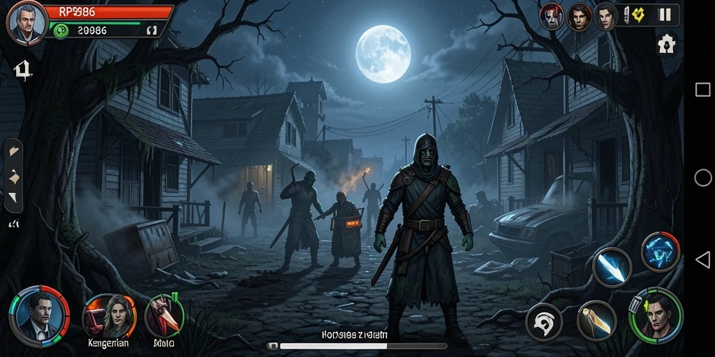 Tampilan gameplay menegangkan di dunia kegelapan RP886.