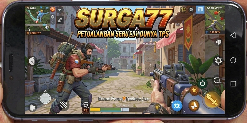 Tampilan gameplay intens dari SURGA77 dalam aksi TPS.