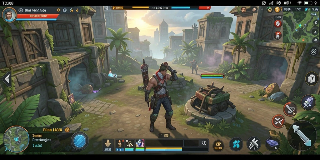 Screenshot tampilan gameplay TO288 yang menampilkan strategi pertarungan.