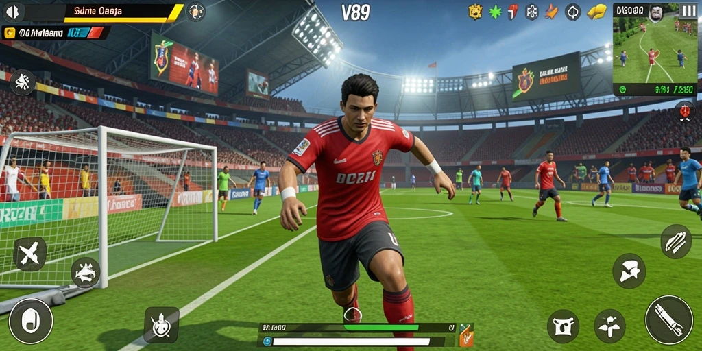 Tampilan gameplay seru dan interaktif dari V89.